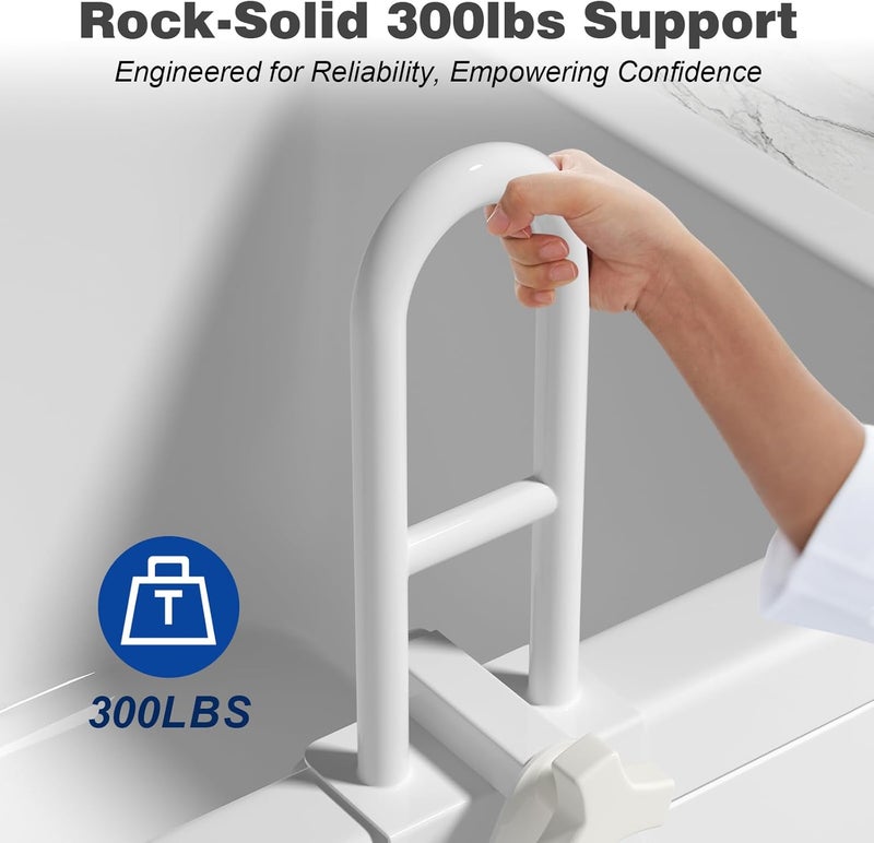 Technohom Bathtub Grab Bars for Seniors & Elderly, Safety Rail & Shower Grab Bars for Elderly, Disabled - Fits 3-7 Inch Tubs Walls, Bathroom Non-Slip Shower Handle, 300Lbs - Image 4